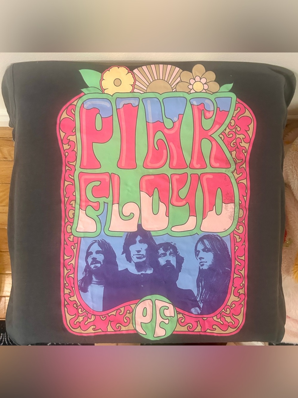 Pink Floyd T-Shirt - Vibrant Retro Album Art Print, Charcoal Grey Tee • Womens S